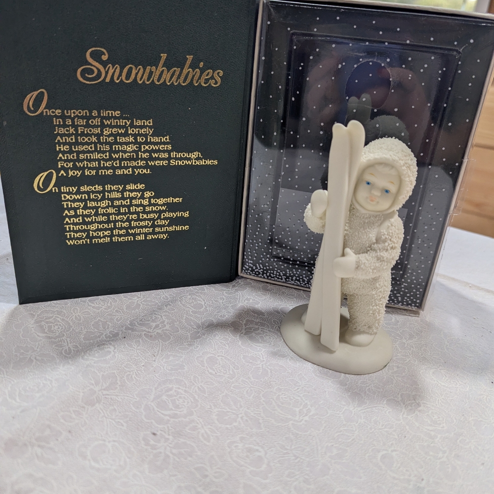 Department 56 Snowbabies Figurine in White and Cream